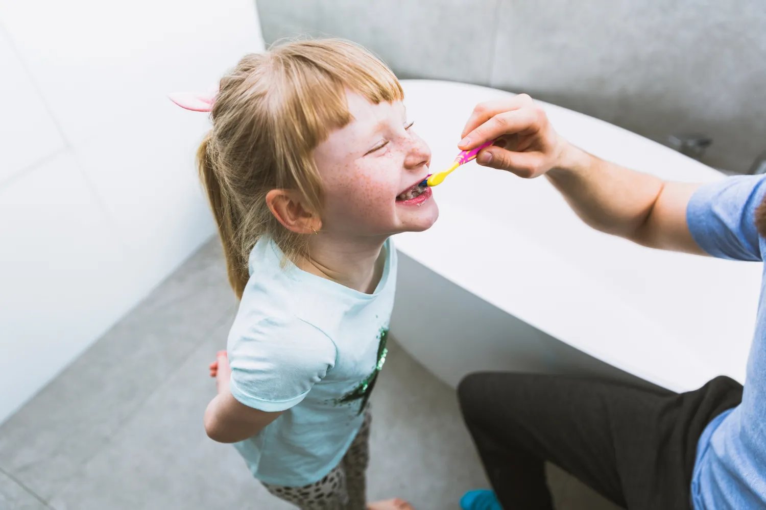 Supervise their oral care routine